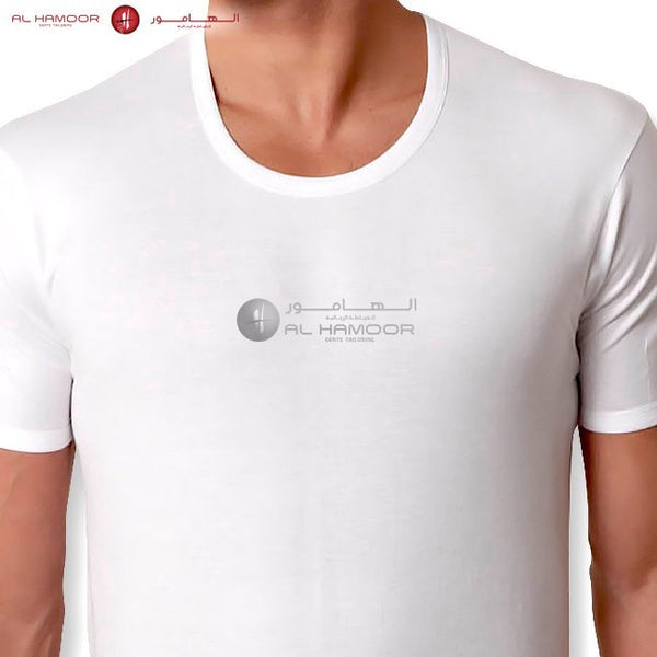 Deep Round Neck Undershirt - Arabian Clothing - ALHAMOOR.AE